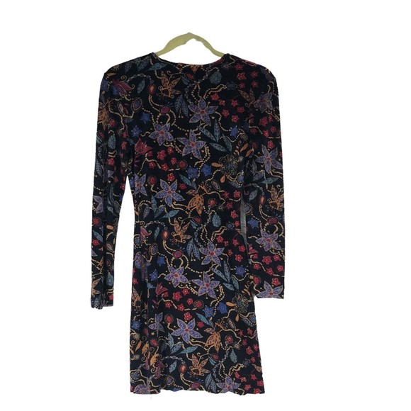 Fiorucci Form Fitting Dress; Light Velvety Floral Print from Somewhere in Italy - Picture 2 of 7